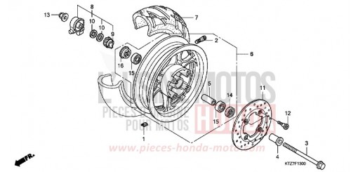 FRONT WHEEL PES1257 de 2007
